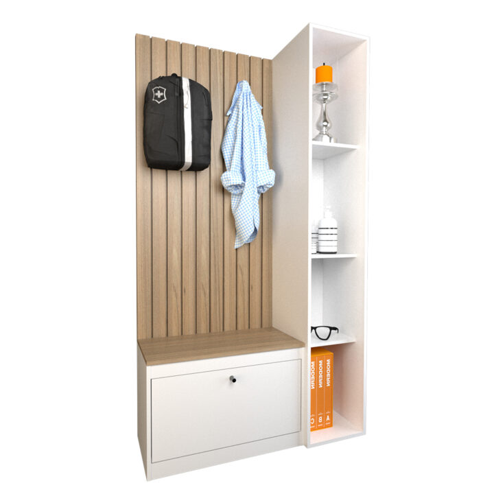 Recibidor Organizador 4019 Zapatero Perchero Columna 0.94m