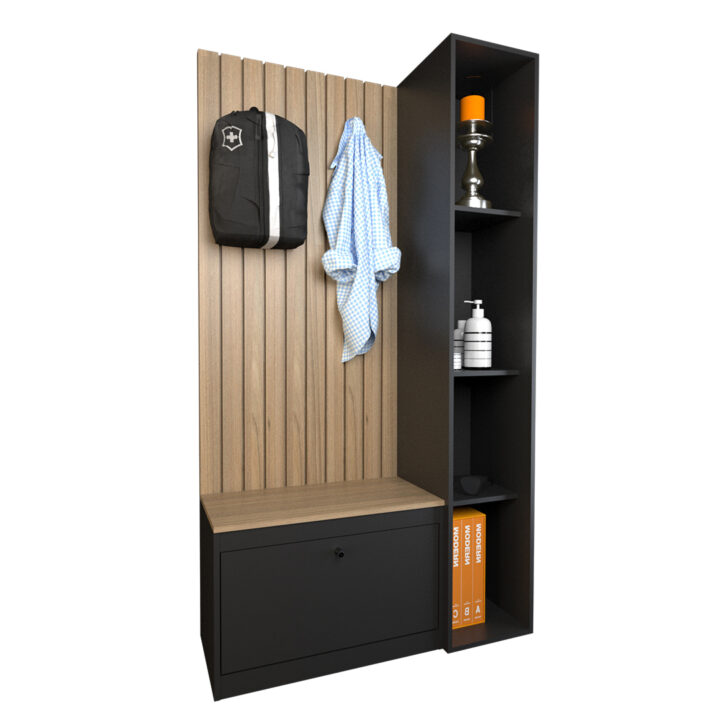 Recibidor Organizador 4019 Zapatero Perchero Columna 0.94m - Image 3