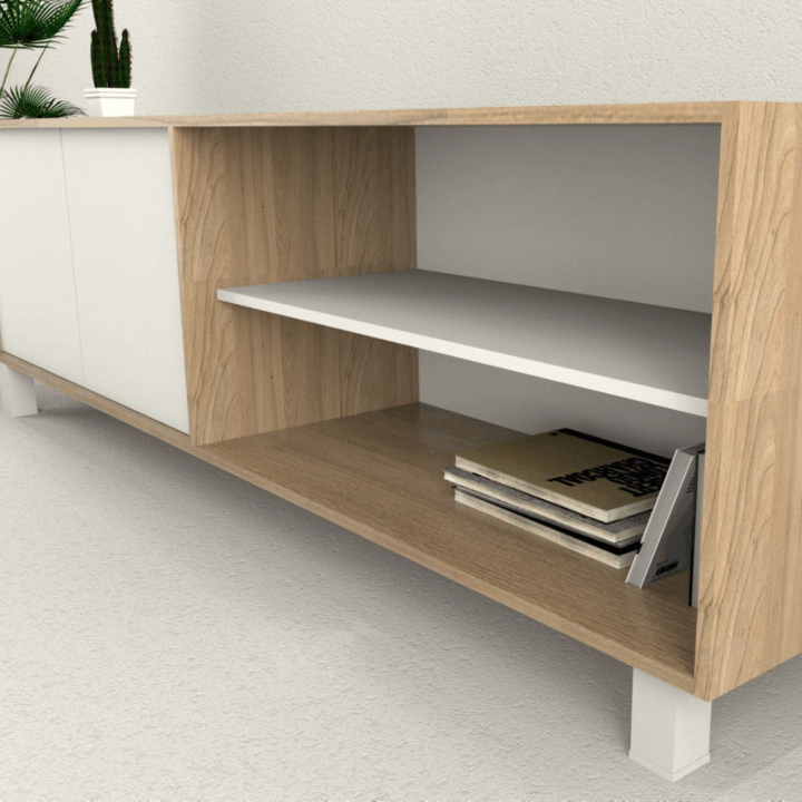 Mesa Tv Rack Minimal 4100 Push 1.80m - Imagen 8