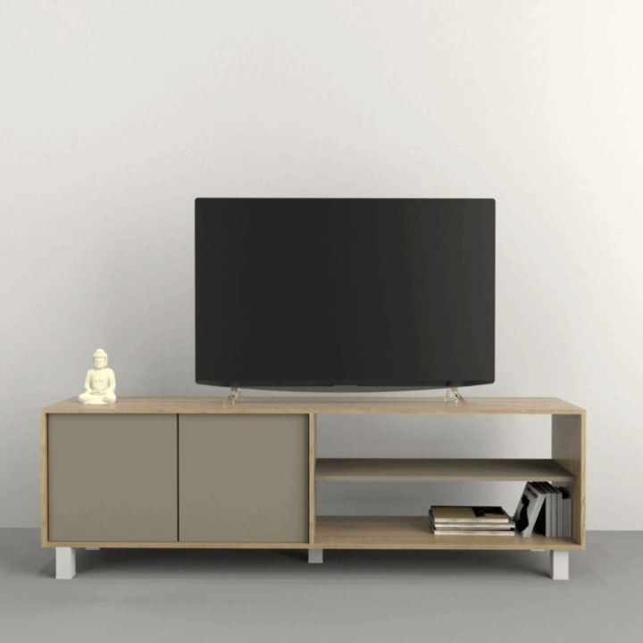 Mesa Tv Rack Minimal 4100 Push 1.80m - Imagen 9