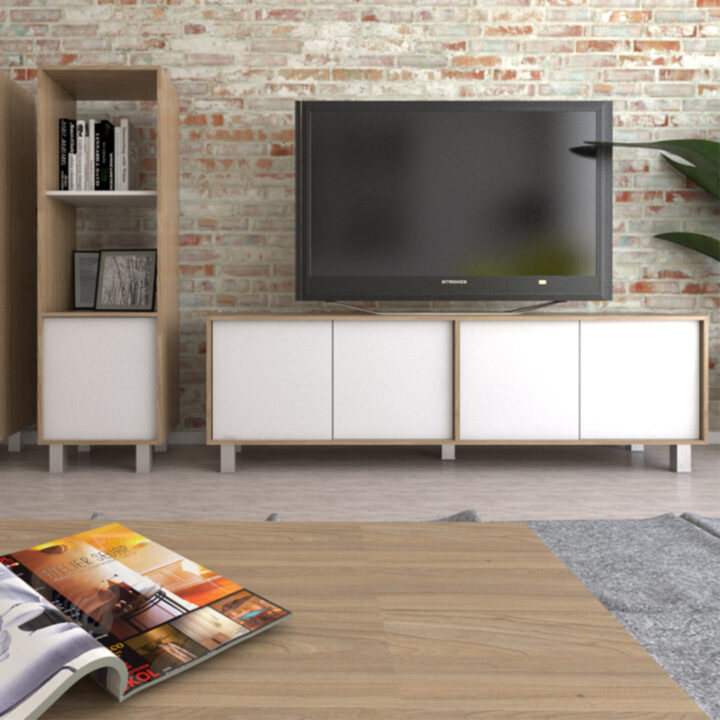 Mesa Tv Rack Minimal 4101 Push 1.80m - Image 2