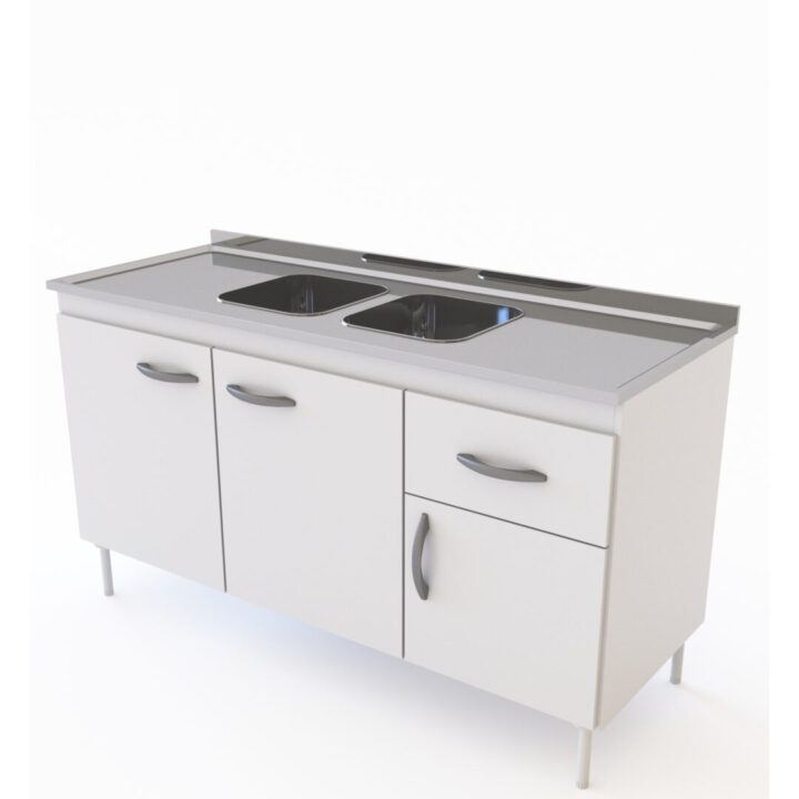 Bajo Mesada Cocina Alfa 3 Puertas 1.40m