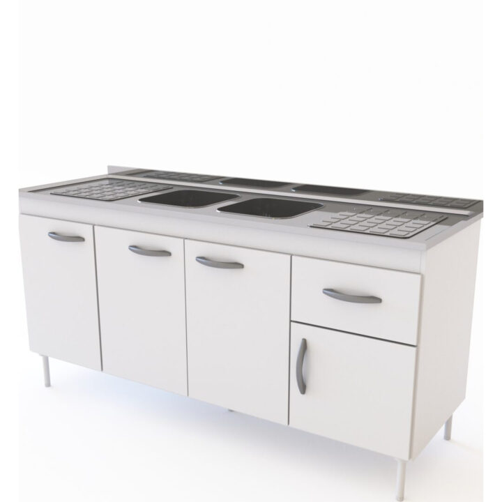 Bajo Mesada Cocina Alfa 4 Puertas 1.60m