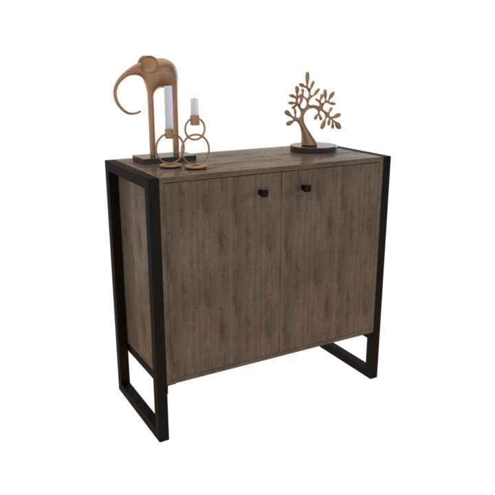Bahiut Vajillero Aparador Industrial Steel Buffet 2 Puertas 0.83m - Imagen 2