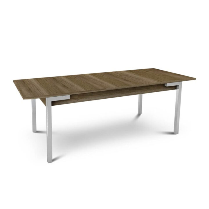 Mesa Comedor Moderna Capri Extensible Patas Cromadas Terrarum 1.80m
