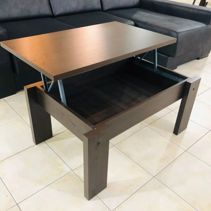 Mesa Centro Ratona Doppia Elevable Madera 0.90m - Image 4