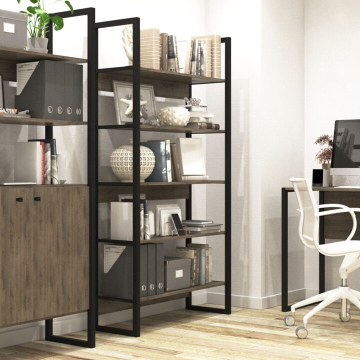 Biblioteca Estanteria Industrial Steel 5 Estantes 0.89m - Imagen 5