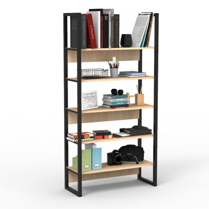Biblioteca Estanteria Industrial Steel 5 Estantes 0.89m