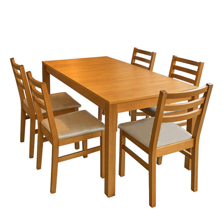 Mesa Comedor Madera Maciza Pino MC119 Miel 1.30m