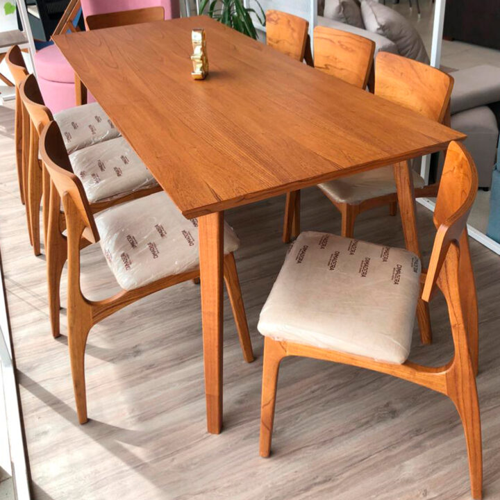 Mesa Comedor Madera Maciza Paraiso Contemporanea MC238 2.20m - Image 2