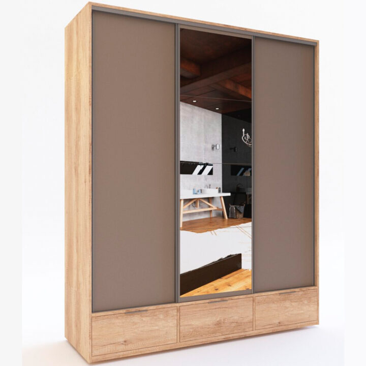 Placard Ropero Duo Espejo 3 puertas Corredizas 1.80m