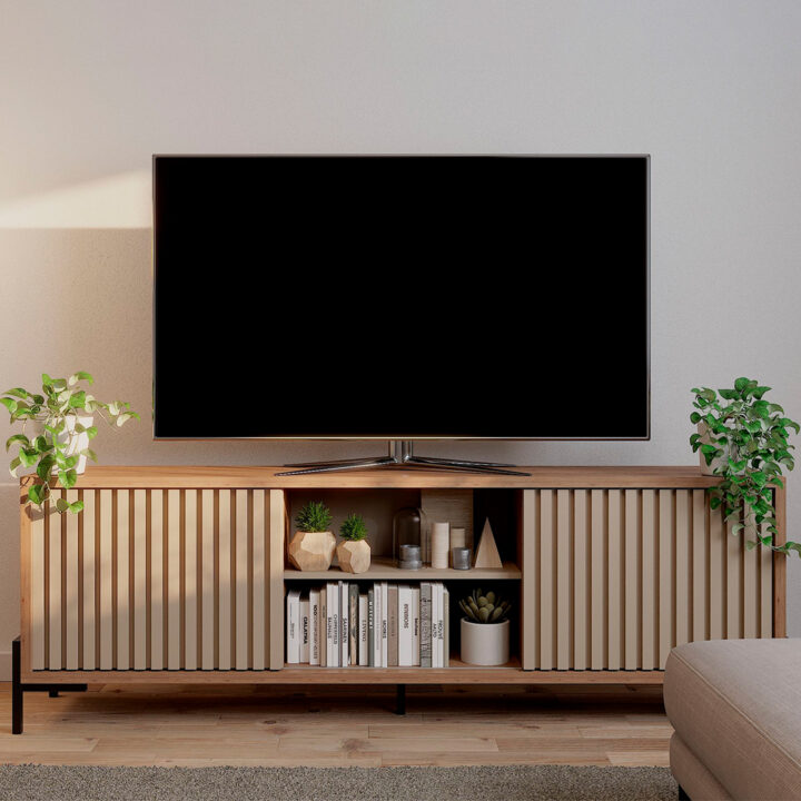 Mesa Tv Rack Metalwood Rod 1.80m - Imagen 4