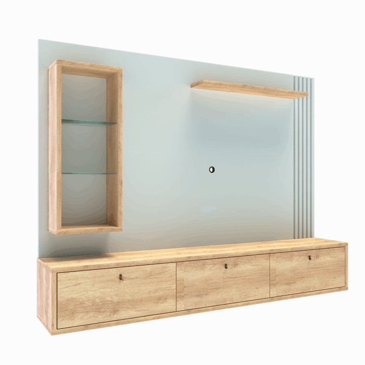 Centro Entretenimiento Modular Rack Home Suspenso Rod Flotante 2m - Imagen 5