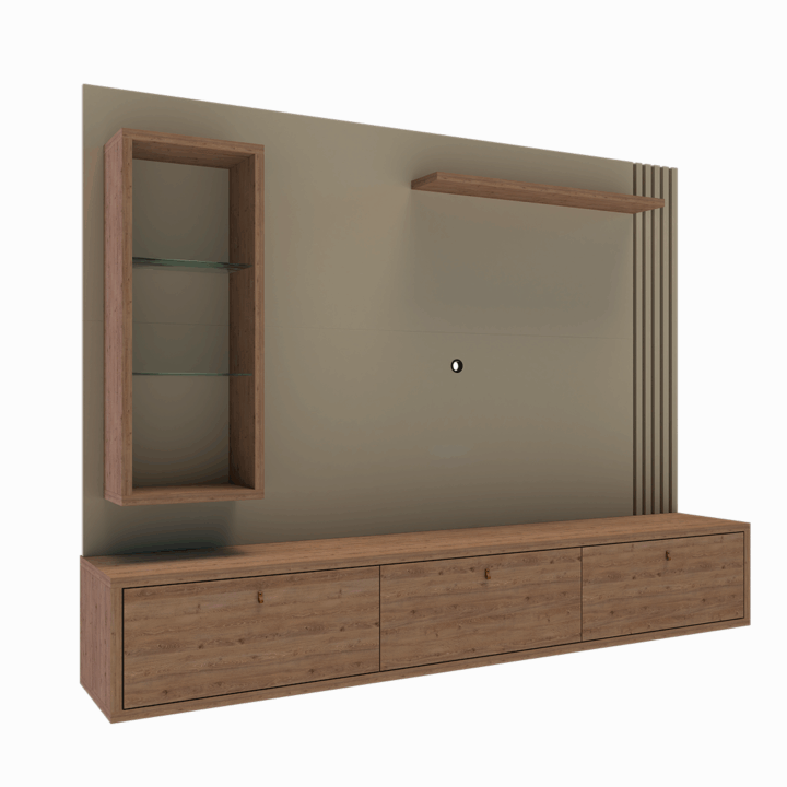 Centro Entretenimiento Modular Rack Home Suspenso Rod Flotante 2m - Imagen 3