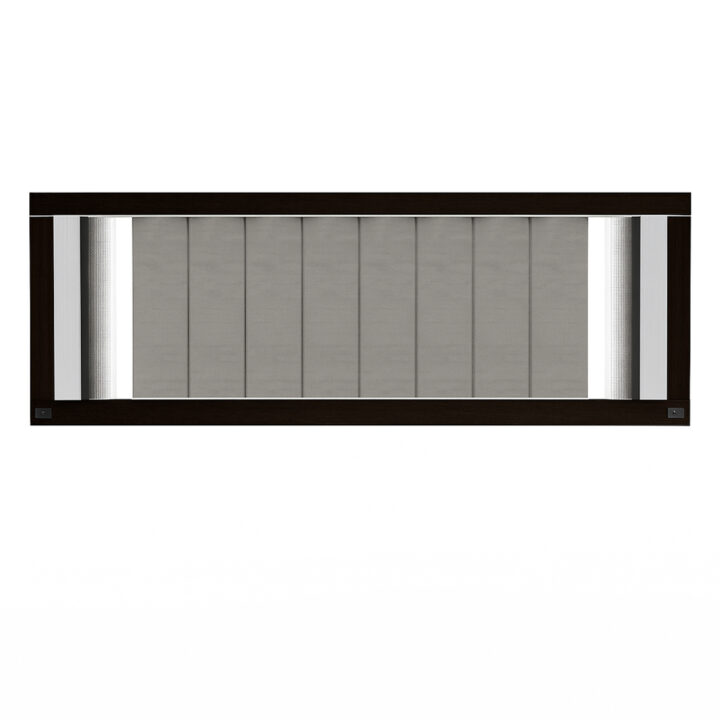 Respaldo Cabecera Moderno Kyomu Tapizado Led Usb 2,05m
