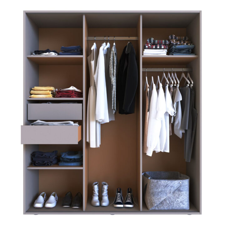 Placard Ropero Ecoplus Eco23 3 Puertas Corredizas 1.60m - Imagen 4