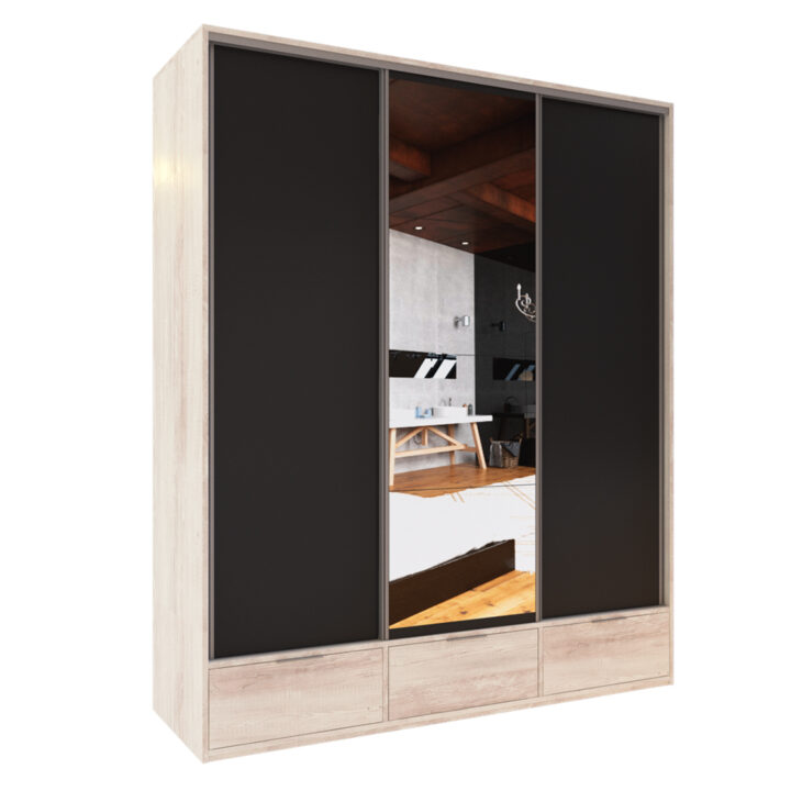Placard Ropero Duo Espejo 3 puertas Corredizas 1.80m - Imagen 2